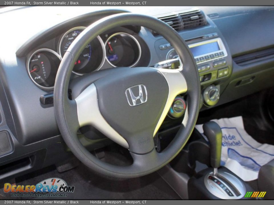 2007 Honda Fit Storm Silver Metallic / Black Photo #5