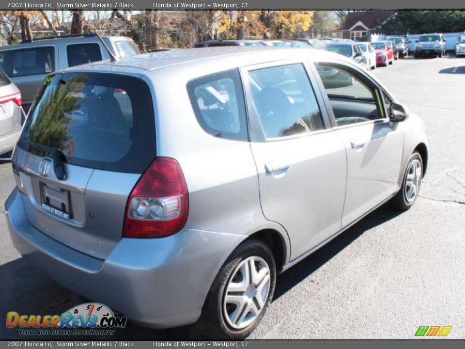 2007 Honda Fit Storm Silver Metallic / Black Photo #6