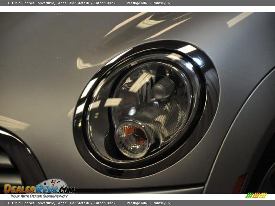 2011 Mini Cooper Convertible White Silver Metallic / Carbon Black Photo #2