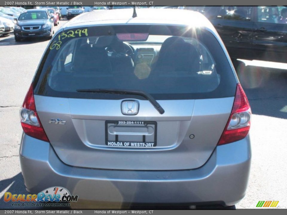 2007 Honda Fit Storm Silver Metallic / Black Photo #7