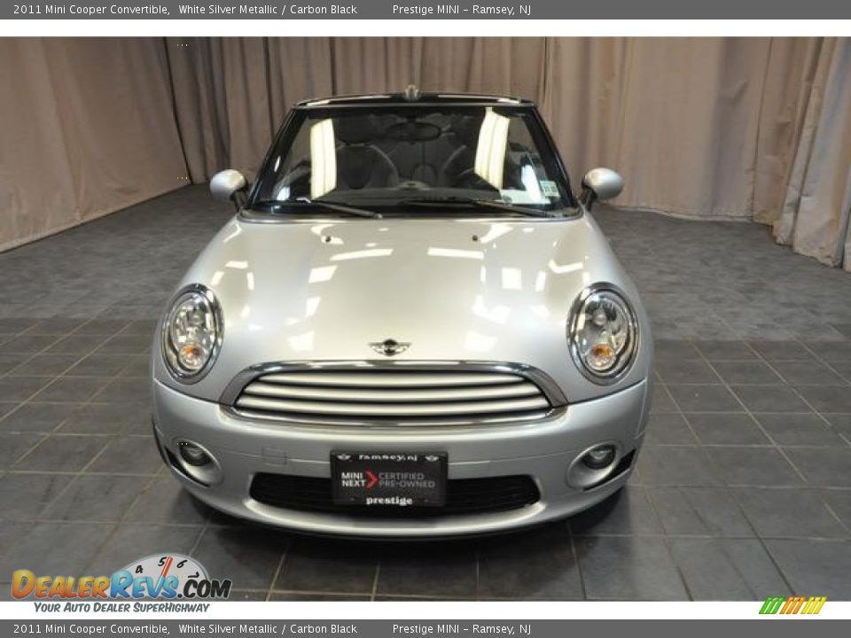 2011 Mini Cooper Convertible White Silver Metallic / Carbon Black Photo #3