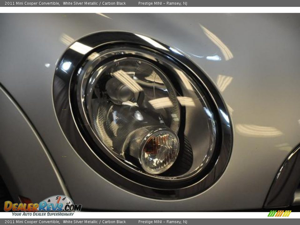 2011 Mini Cooper Convertible White Silver Metallic / Carbon Black Photo #5