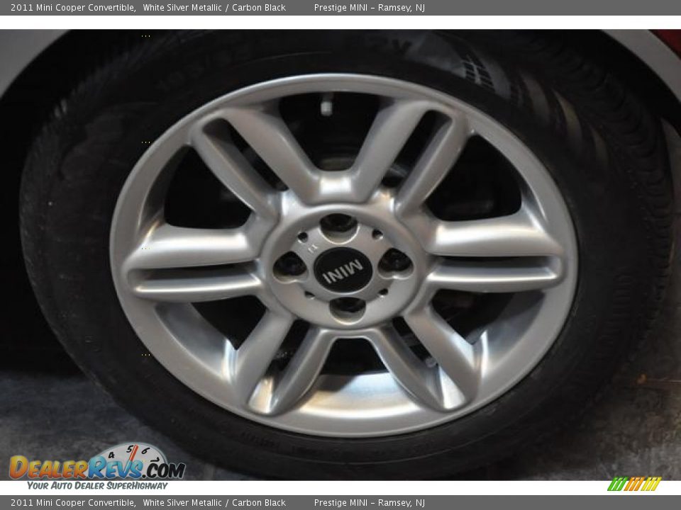 2011 Mini Cooper Convertible White Silver Metallic / Carbon Black Photo #6