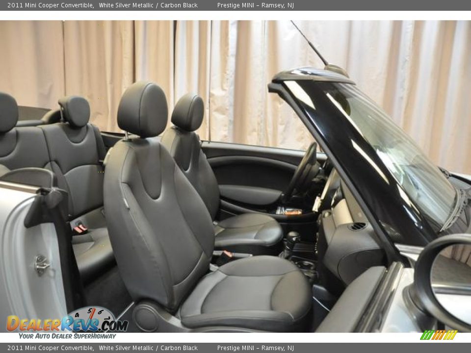 2011 Mini Cooper Convertible White Silver Metallic / Carbon Black Photo #7