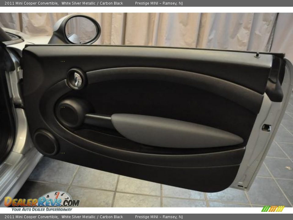 2011 Mini Cooper Convertible White Silver Metallic / Carbon Black Photo #8