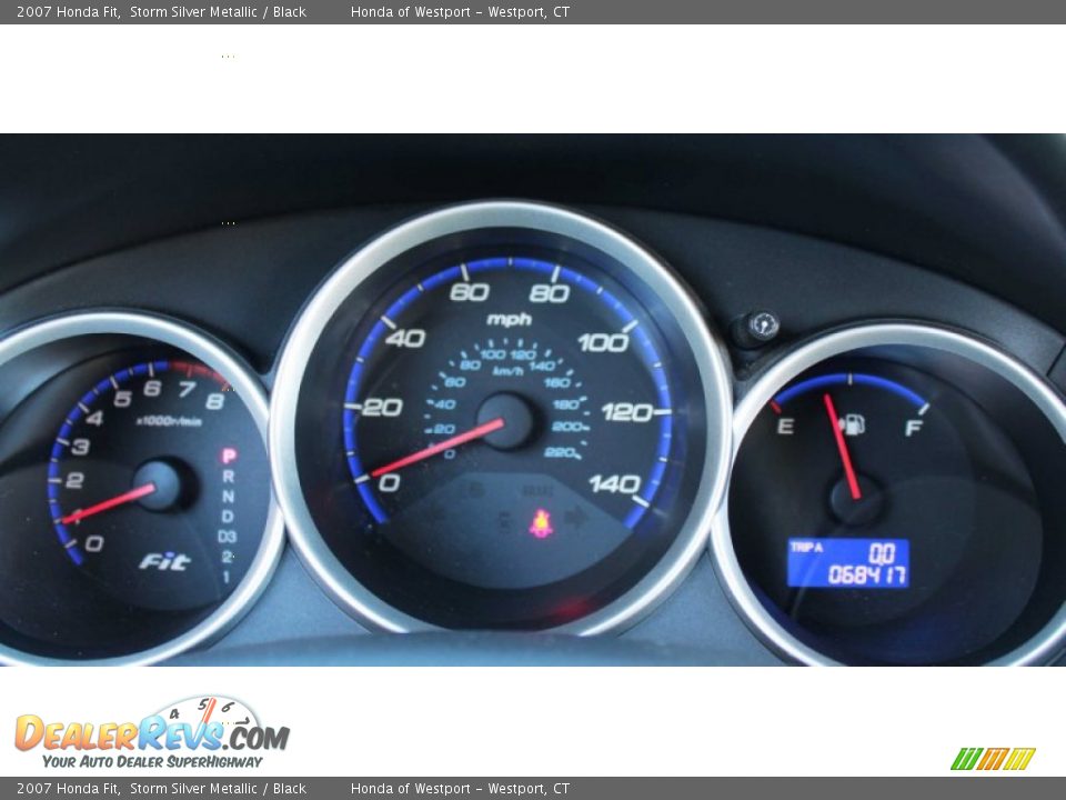 2007 Honda Fit Storm Silver Metallic / Black Photo #13