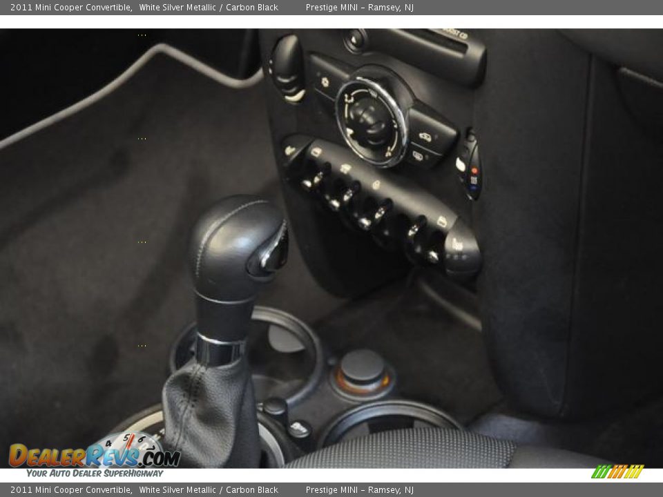 2011 Mini Cooper Convertible White Silver Metallic / Carbon Black Photo #10