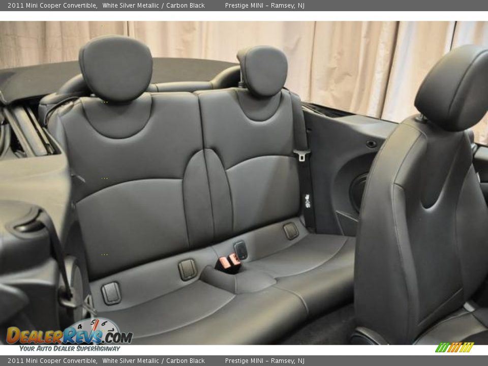 2011 Mini Cooper Convertible White Silver Metallic / Carbon Black Photo #11