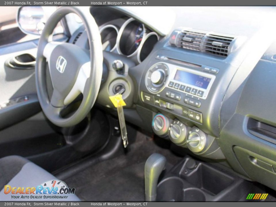 2007 Honda Fit Storm Silver Metallic / Black Photo #16