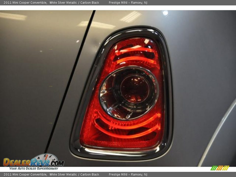 2011 Mini Cooper Convertible White Silver Metallic / Carbon Black Photo #14