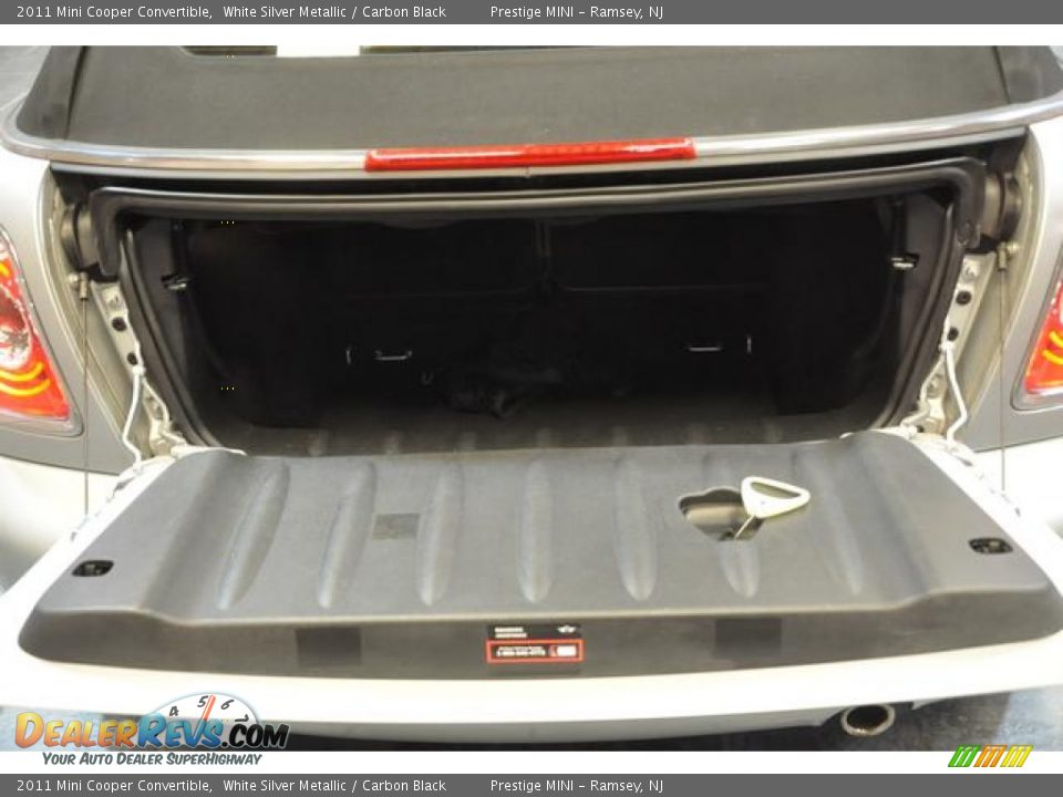2011 Mini Cooper Convertible White Silver Metallic / Carbon Black Photo #16