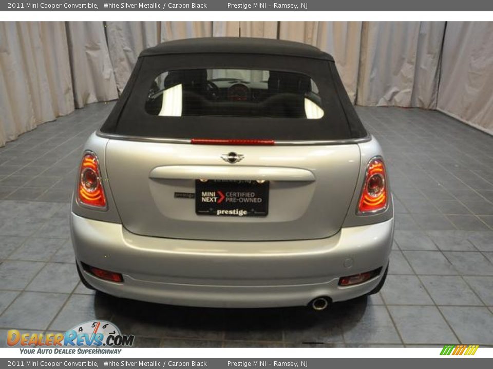 2011 Mini Cooper Convertible White Silver Metallic / Carbon Black Photo #17