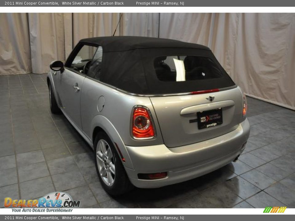 2011 Mini Cooper Convertible White Silver Metallic / Carbon Black Photo #18