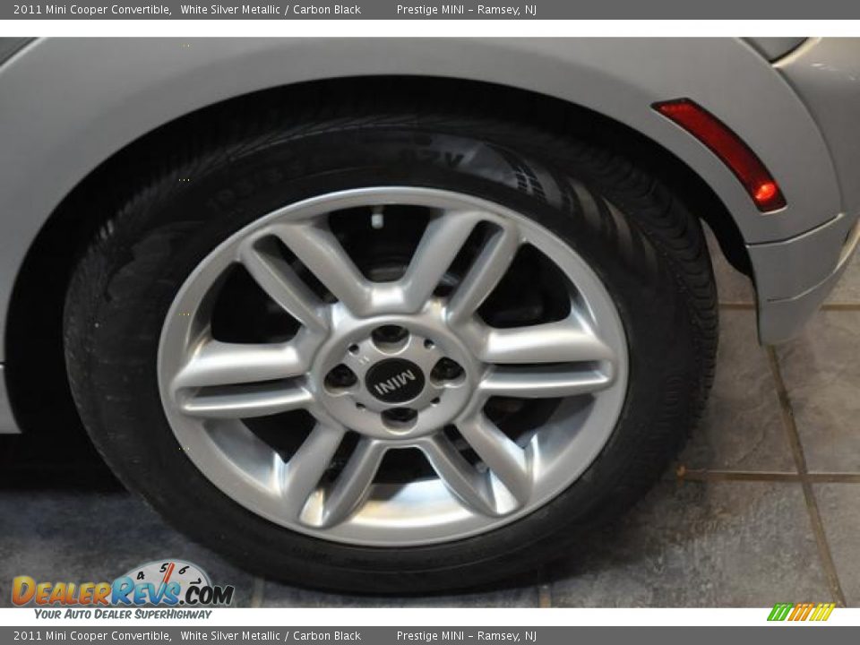 2011 Mini Cooper Convertible White Silver Metallic / Carbon Black Photo #20