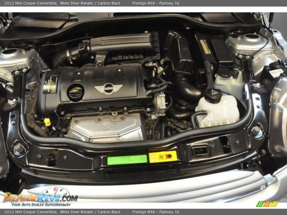 2011 Mini Cooper Convertible White Silver Metallic / Carbon Black Photo #27