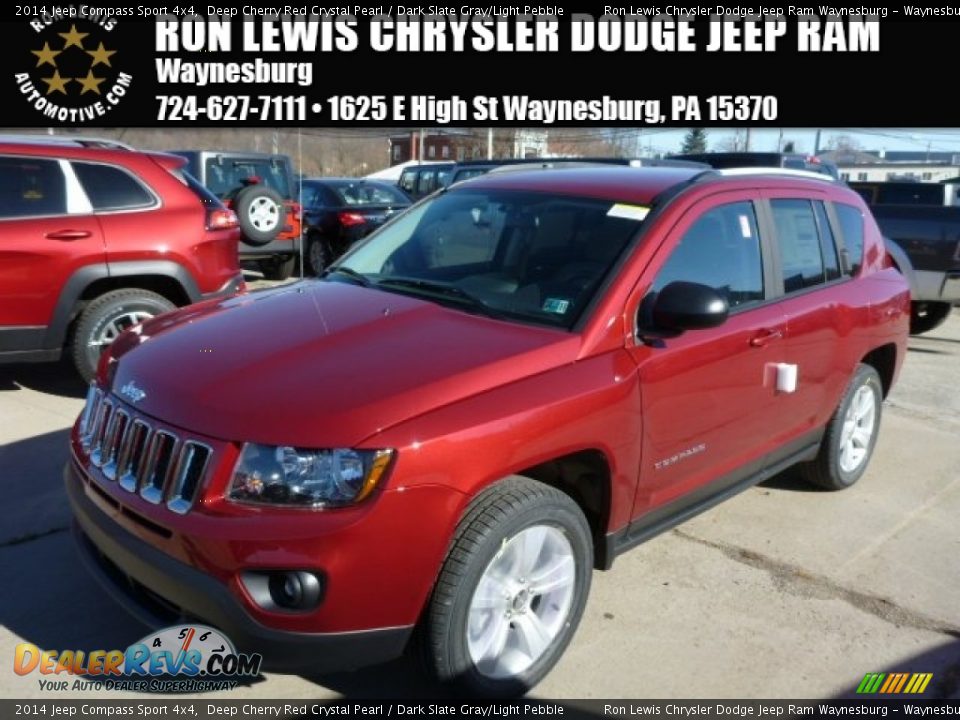 2014 Jeep Compass Sport 4x4 Deep Cherry Red Crystal Pearl / Dark Slate Gray/Light Pebble Photo #1