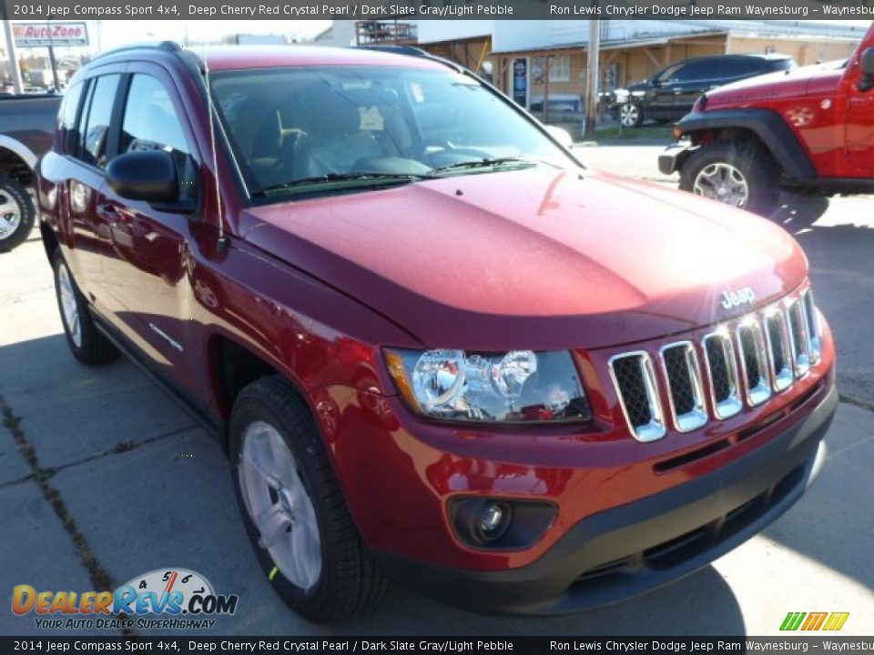 2014 Jeep Compass Sport 4x4 Deep Cherry Red Crystal Pearl / Dark Slate Gray/Light Pebble Photo #9