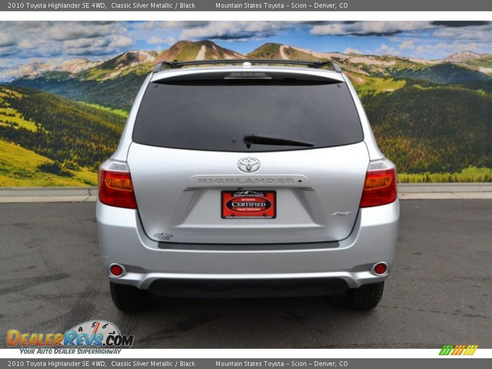 2010 Toyota Highlander SE 4WD Classic Silver Metallic / Black Photo #8