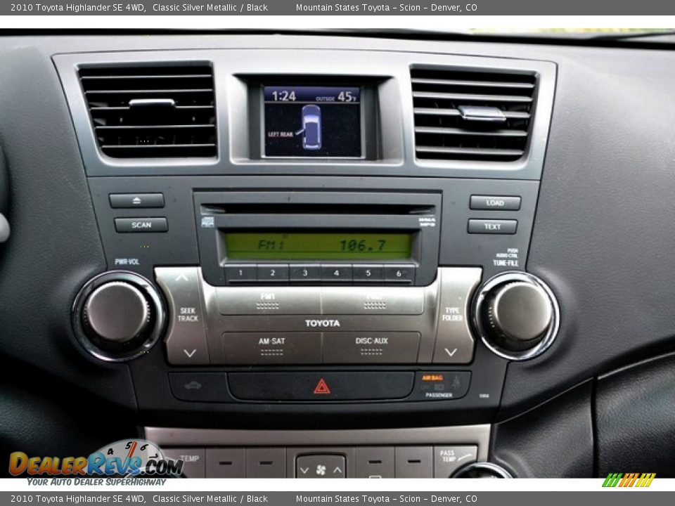 2010 Toyota Highlander SE 4WD Classic Silver Metallic / Black Photo #14