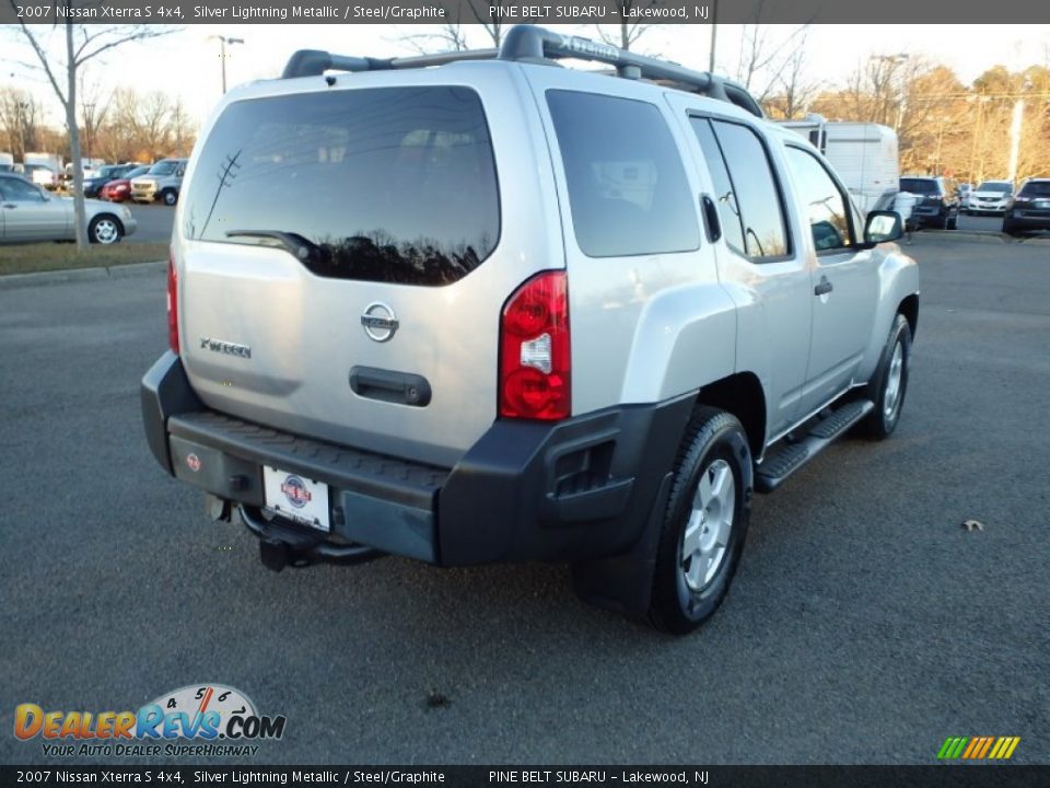 2007 Nissan Xterra S 4x4 Silver Lightning Metallic / Steel/Graphite Photo #7