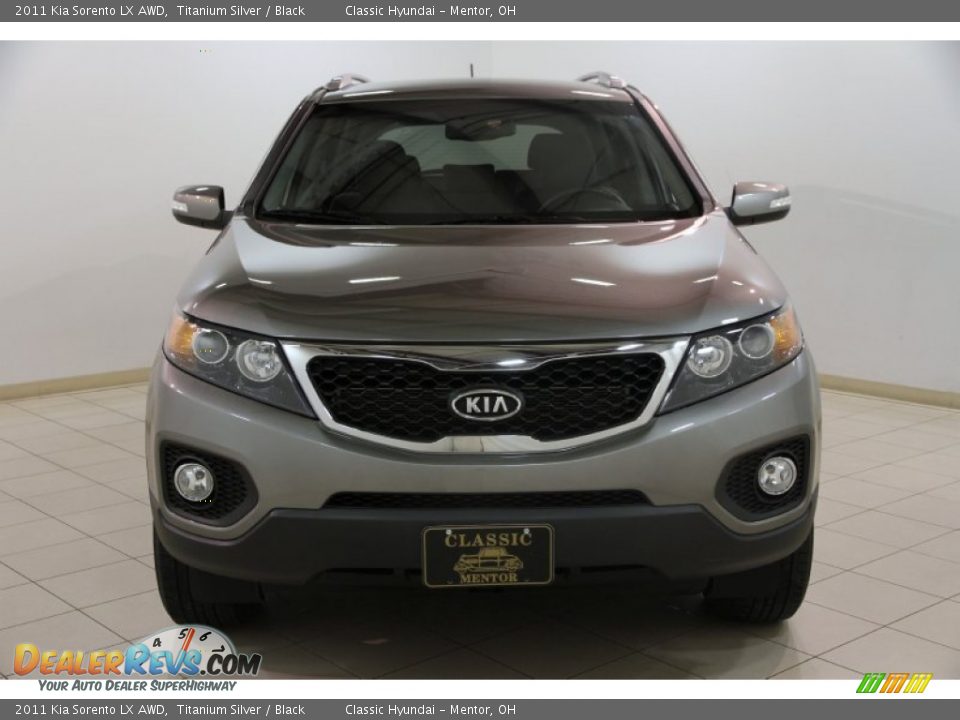 2011 Kia Sorento LX AWD Titanium Silver / Black Photo #2