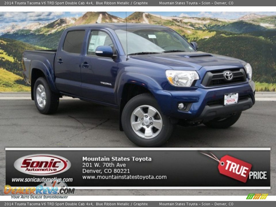 2014 Toyota Tacoma V6 TRD Sport Double Cab 4x4 Blue Ribbon Metallic / Graphite Photo #1
