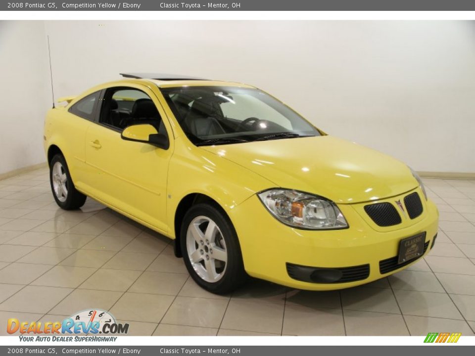2008 Pontiac G5 Competition Yellow / Ebony Photo #1