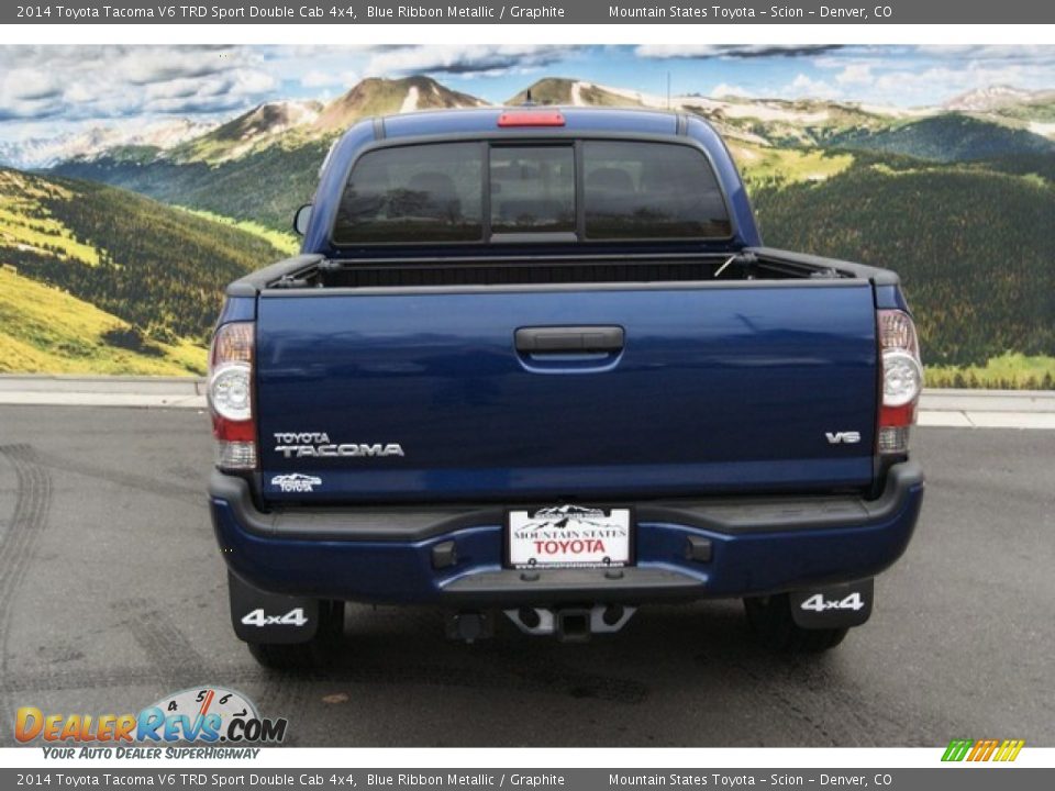 2014 Toyota Tacoma V6 TRD Sport Double Cab 4x4 Blue Ribbon Metallic / Graphite Photo #4
