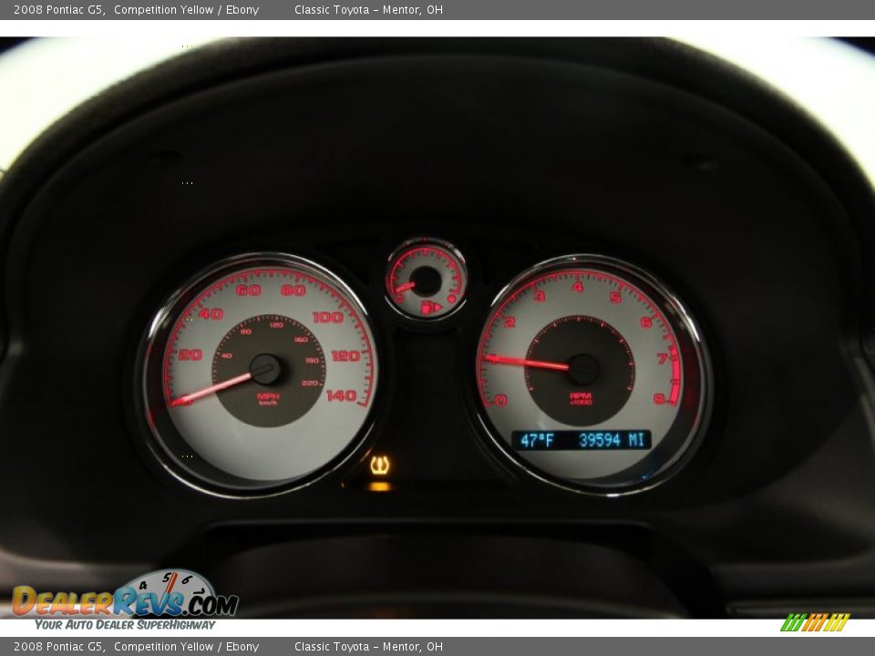 2008 Pontiac G5 Competition Yellow / Ebony Photo #7