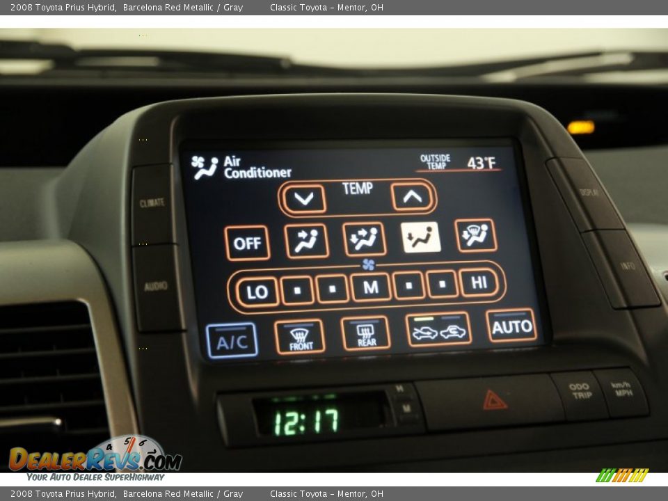 2008 Toyota Prius Hybrid Barcelona Red Metallic / Gray Photo #9