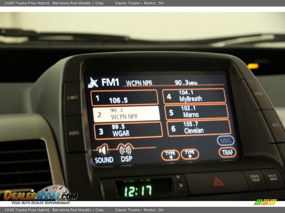 2008 Toyota Prius Hybrid Barcelona Red Metallic / Gray Photo #10