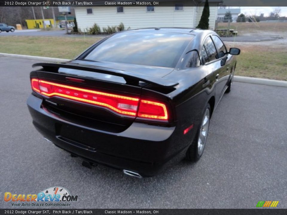 2012 Dodge Charger SXT Pitch Black / Tan/Black Photo #2
