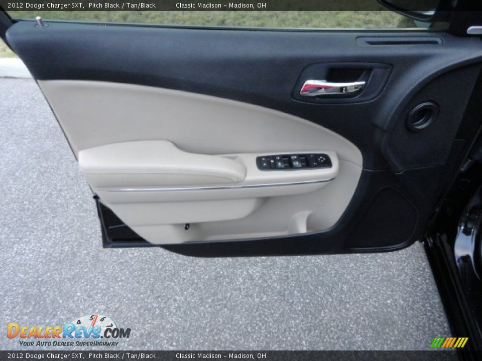 2012 Dodge Charger SXT Pitch Black / Tan/Black Photo #3