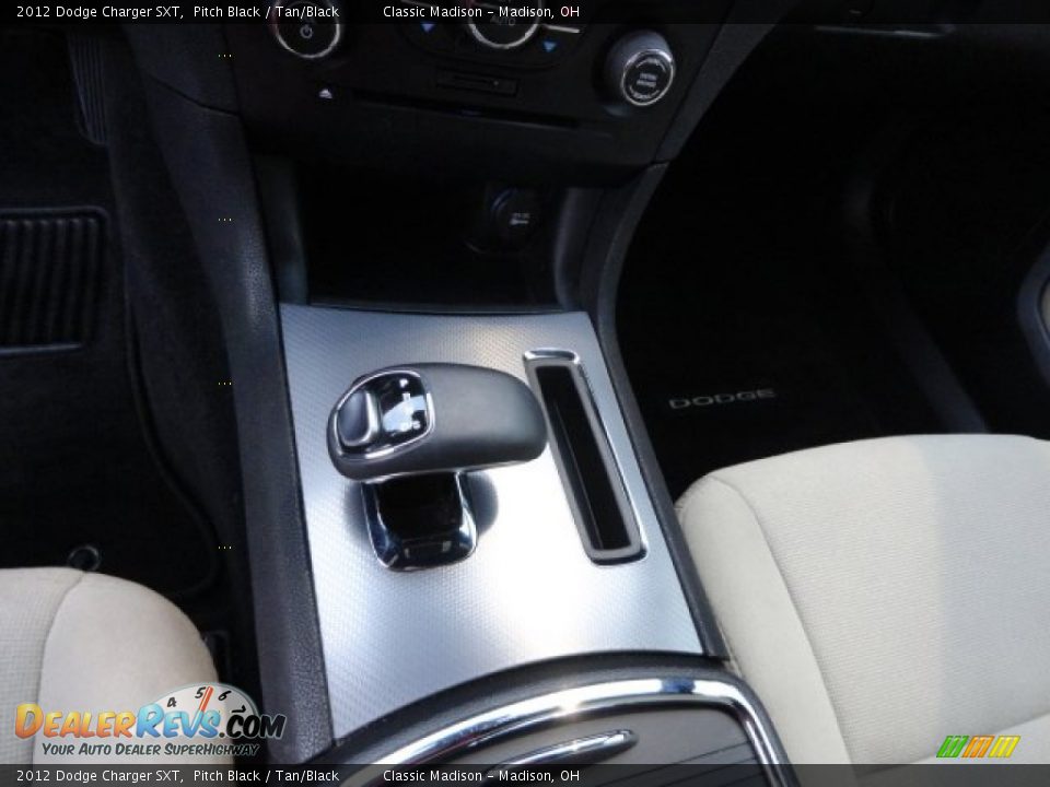 2012 Dodge Charger SXT Pitch Black / Tan/Black Photo #6