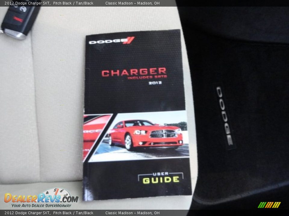 2012 Dodge Charger SXT Pitch Black / Tan/Black Photo #15