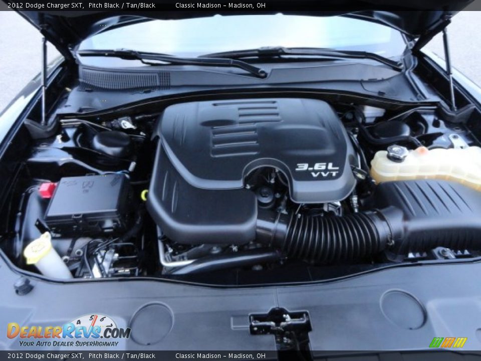 2012 Dodge Charger SXT Pitch Black / Tan/Black Photo #16