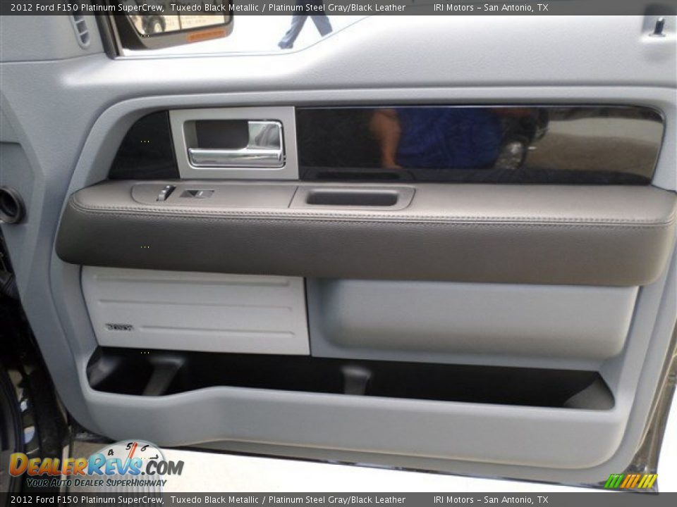 2012 Ford F150 Platinum SuperCrew Tuxedo Black Metallic / Platinum Steel Gray/Black Leather Photo #10