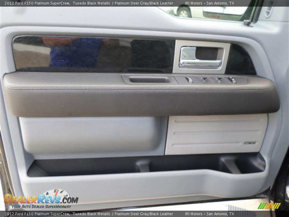2012 Ford F150 Platinum SuperCrew Tuxedo Black Metallic / Platinum Steel Gray/Black Leather Photo #19