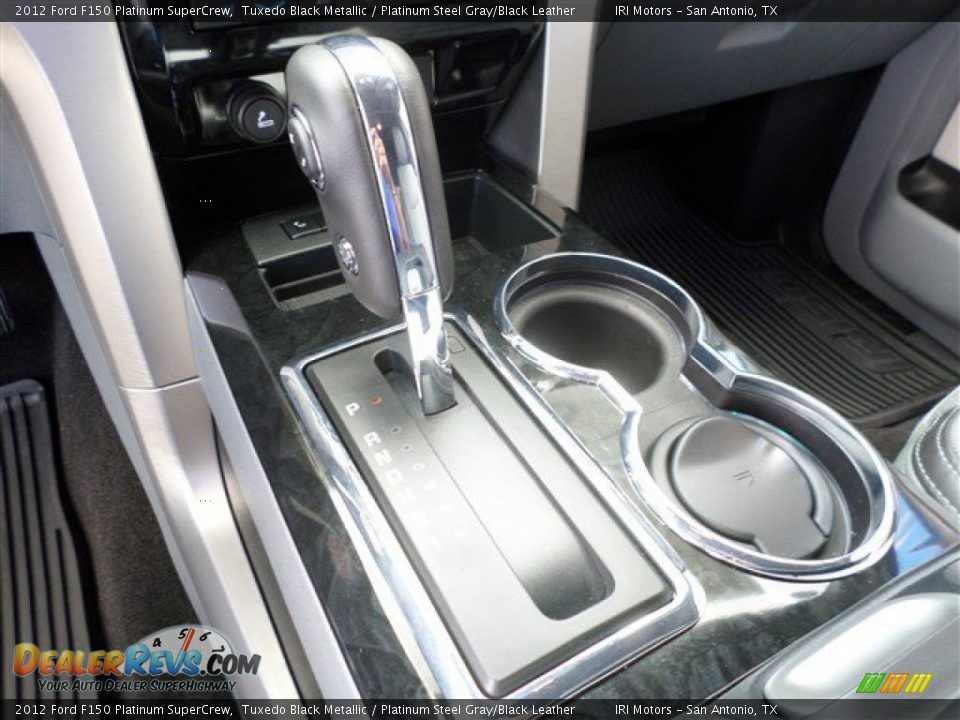 2012 Ford F150 Platinum SuperCrew Tuxedo Black Metallic / Platinum Steel Gray/Black Leather Photo #23