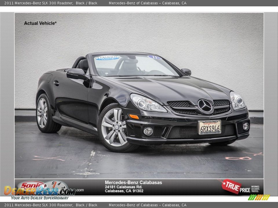 2011 Mercedes-Benz SLK 300 Roadster Black / Black Photo #1