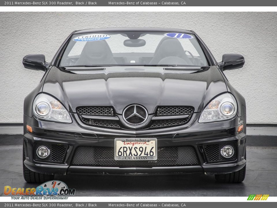 2011 Mercedes-Benz SLK 300 Roadster Black / Black Photo #2
