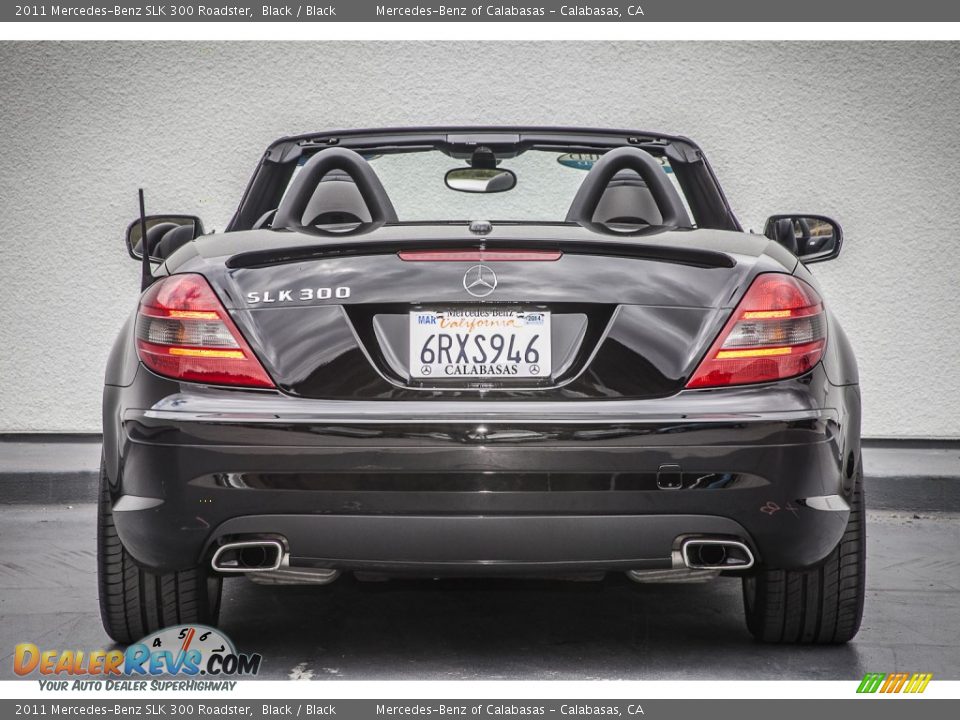 2011 Mercedes-Benz SLK 300 Roadster Black / Black Photo #3