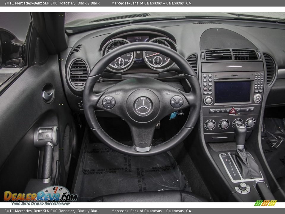 2011 Mercedes-Benz SLK 300 Roadster Black / Black Photo #4