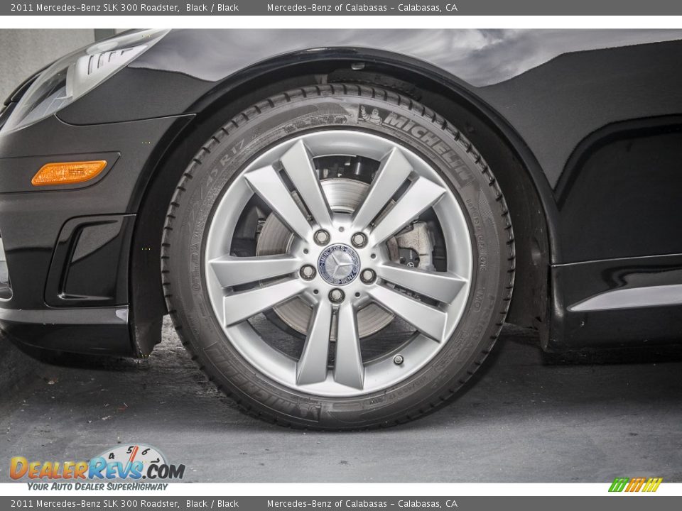 2011 Mercedes-Benz SLK 300 Roadster Black / Black Photo #8