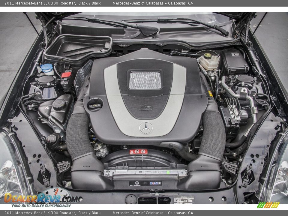2011 Mercedes-Benz SLK 300 Roadster Black / Black Photo #9