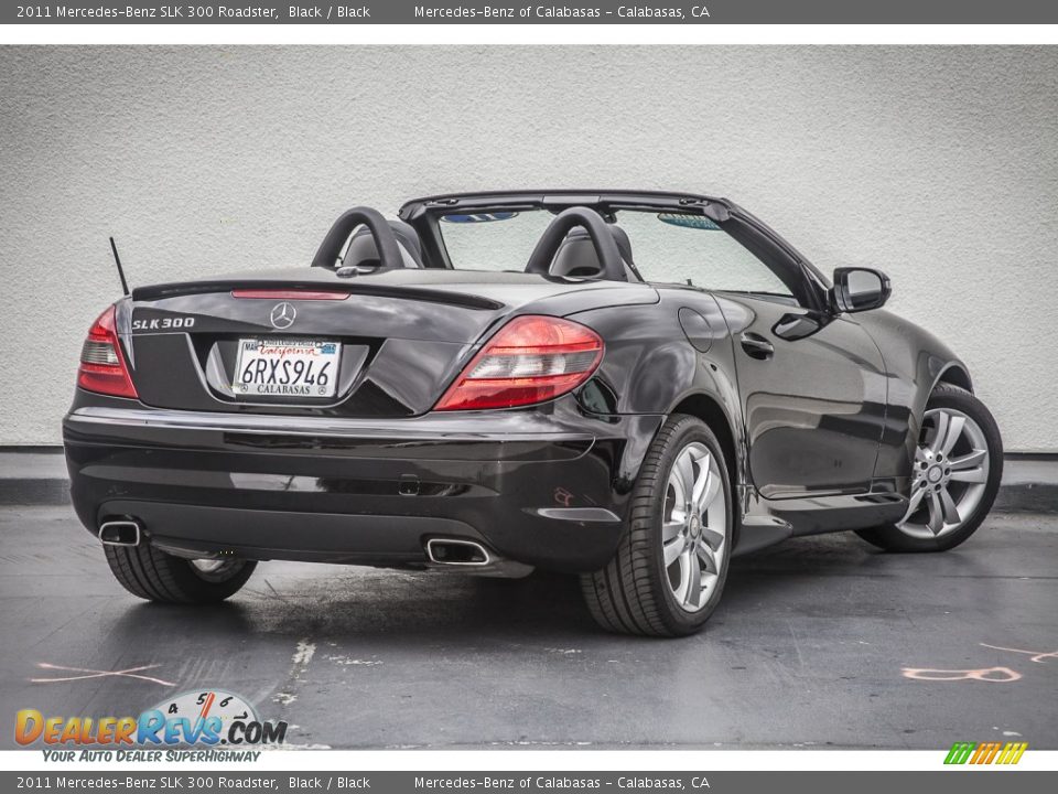 2011 Mercedes-Benz SLK 300 Roadster Black / Black Photo #14