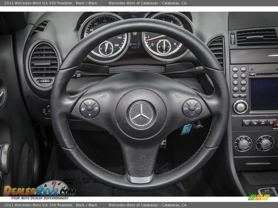 2011 Mercedes-Benz SLK 300 Roadster Black / Black Photo #15