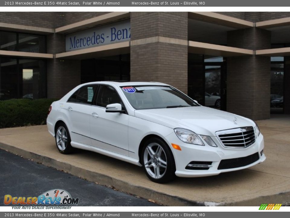2013 Mercedes-Benz E 350 4Matic Sedan Polar White / Almond Photo #1