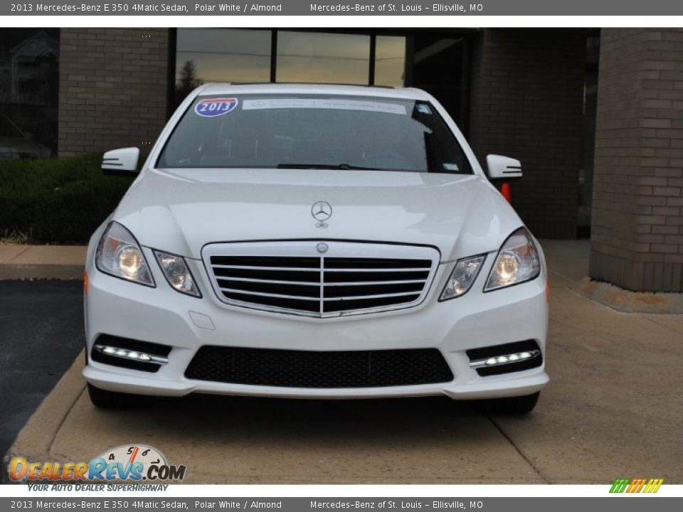 2013 Mercedes-Benz E 350 4Matic Sedan Polar White / Almond Photo #2