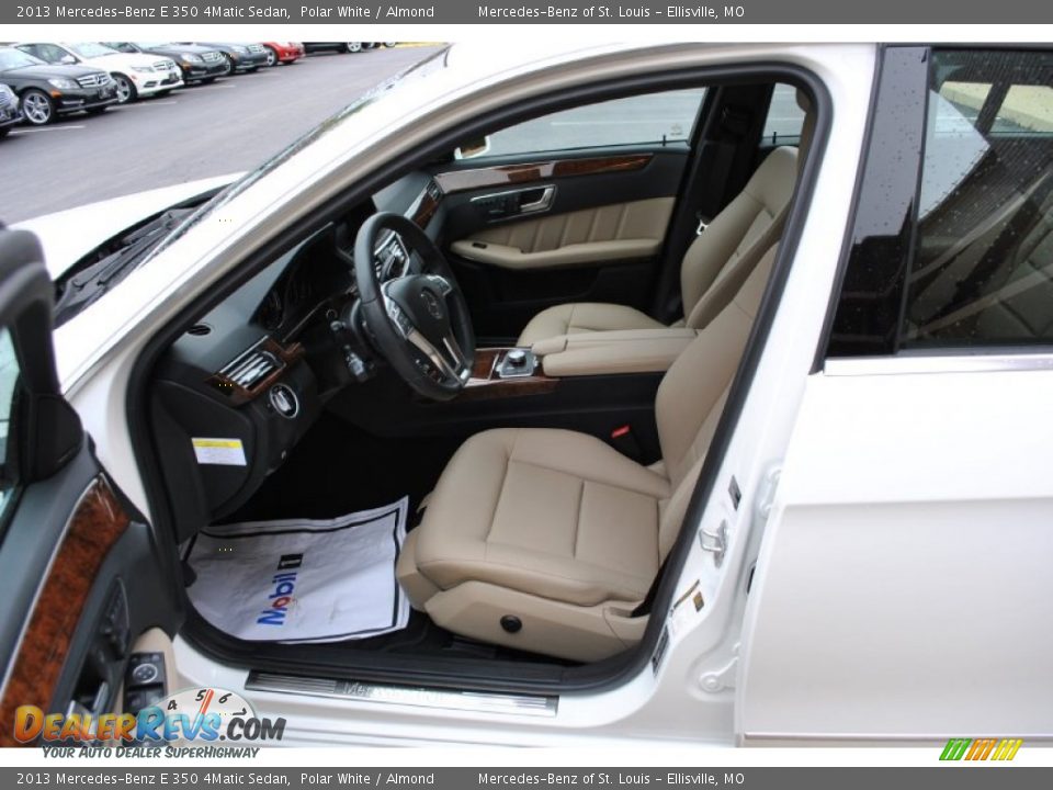 2013 Mercedes-Benz E 350 4Matic Sedan Polar White / Almond Photo #3
